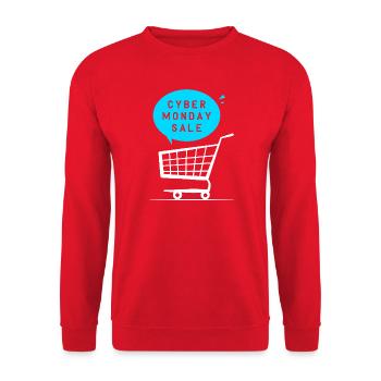 Cyber Monday shopping spree - Unisex Sweatshirt - red - Front - Alina (178cm) & Michal (187cm)