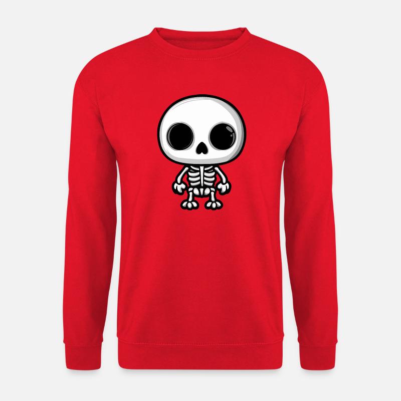 Skelett Halloween Comic - Unisex Pullover - Rot