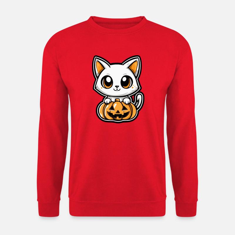 Cat Halloween Cat Comic - Unisex Sweatshirt - red