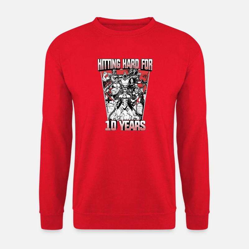 CYB - Backprint - Black/White/Red - Hard Hitting - Unisex Sweatshirt - red