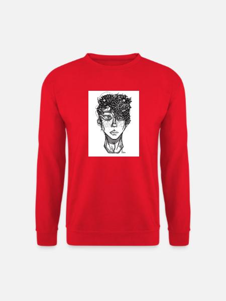 Doodle The Face - Unisex Sweatshirt - red
