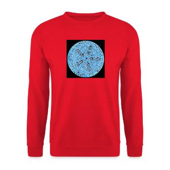 Blauer Kieselmosaikkreis - Unisex Pullover - Rot - Vorne - Alina (178cm) & Michal (187cm)