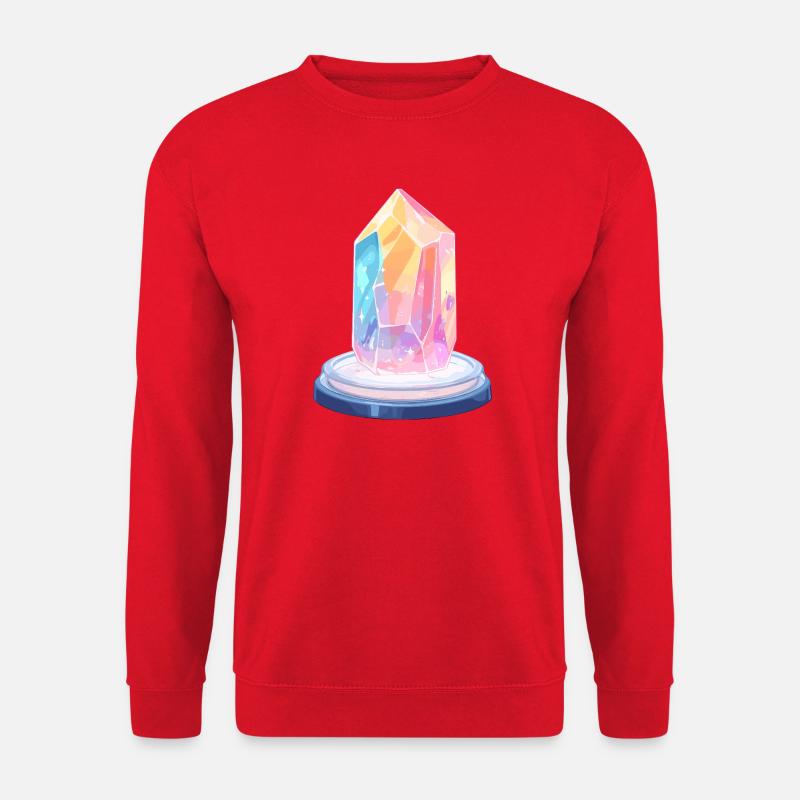 Pastellkristall auf Podest - Unisex Pullover - Rot