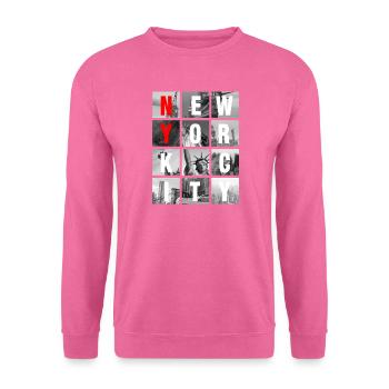 New York City Collage Grid - Unisex Sweatshirt - pink - Front