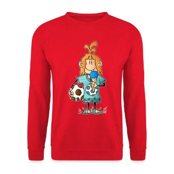 Ugo - la tasse glacée / - Sweat-shirt Unisexe - rouge - Devant - Alina (178cm) & Michal (187cm)