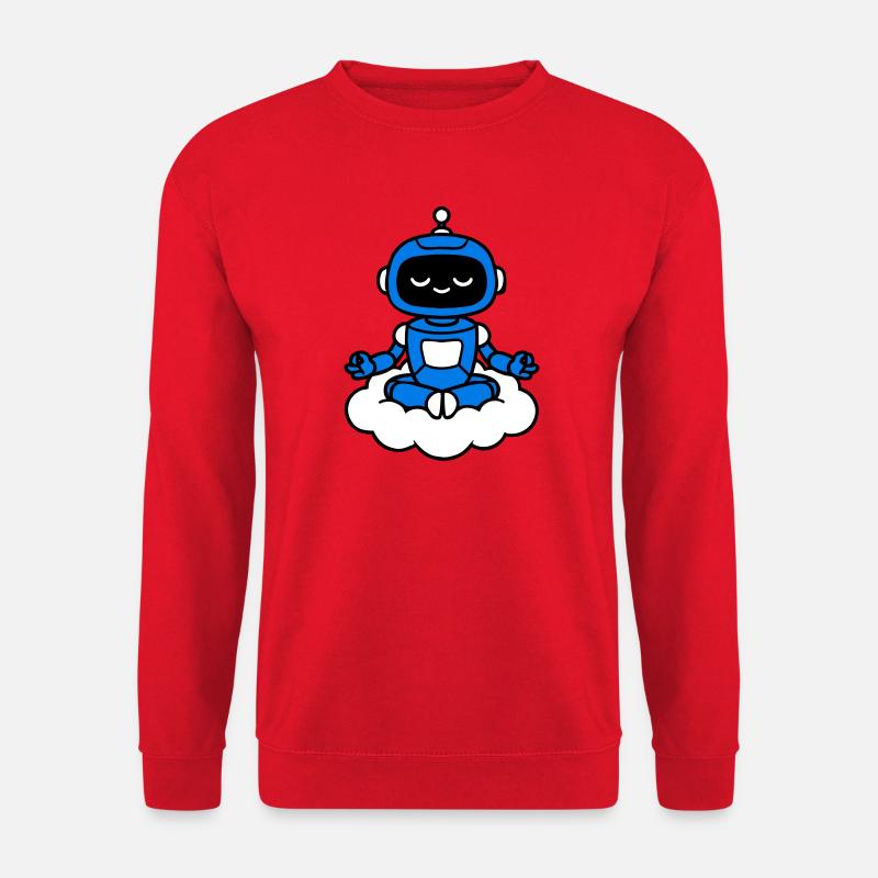 AI Human Fan Club Schwebender Roboter - Unisex Pullover - Rot