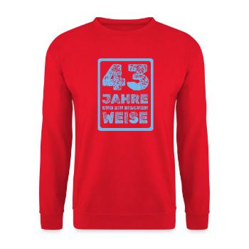 43 - Unisex Pullover - Rot - Vorne - Alina (178cm) & Michal (187cm)