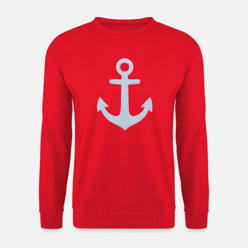 Minimalistischer nautischer Pastellanker - Unisex Pullover - Rot