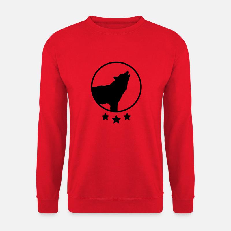 wolf__f1 - Unisex Pullover - Rot
