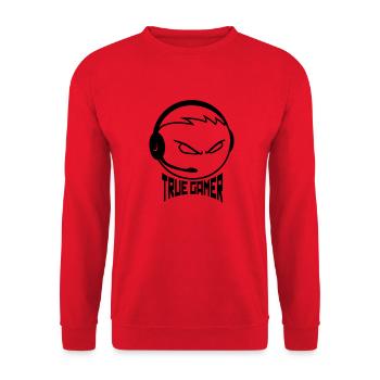 gamer nerd casque geek gamble c - Sweat-shirt Unisexe - rouge - Devant - Alina (178cm) & Michal (187cm)