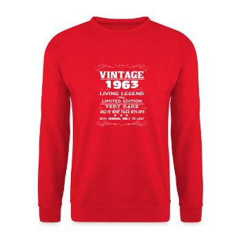 VINTAGE 1963 - Unisex Sweatshirt - red - Front - Alina (178cm) & Michal (187cm)