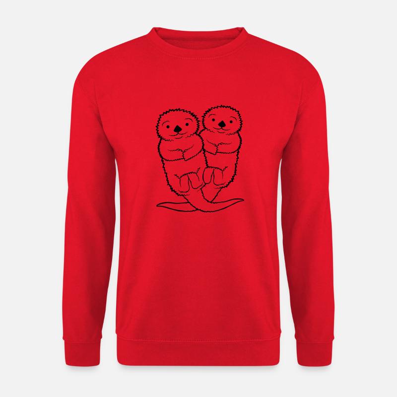 Otter Paar Süß - Unisex Pullover - Rot