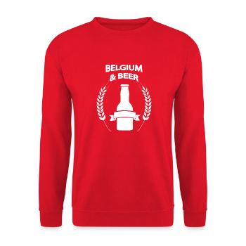 Bier Wein Whiskey Schnaps Alkohol - Unisex Pullover - Rot - Vorne - Alina (178cm) & Michal (187cm)