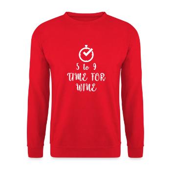 Bier Wein Whiskey Schnaps Alkohol - Unisex Pullover - Rot - Vorne - Alina (178cm) & Michal (187cm)