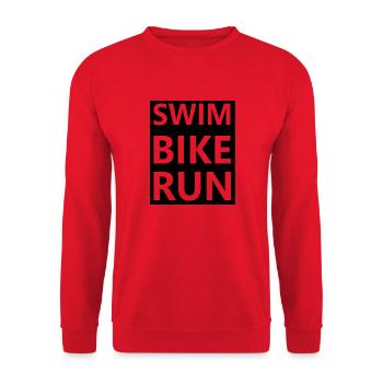 Triathlon Natation Bike Run Marathon - Sweat-shirt Unisexe - rouge - Devant - Alina (178cm) & Michal (187cm)