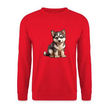 Little syllabic husky - Unisex Sweatshirt - red - Front - Alina (178cm) & Michal (187cm)