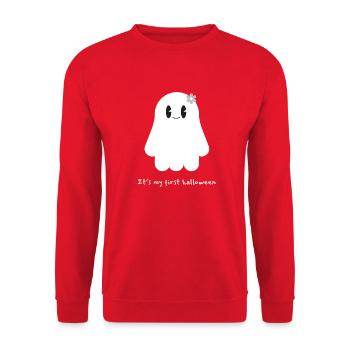 Its My First Halloween - Unisex Sweatshirt - red - Front - Alina (178cm) & Michal (187cm)