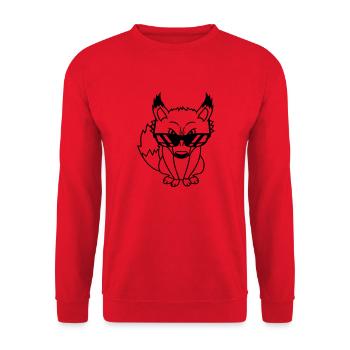 Renard Lunettes de soleil Cool Peeps High Evil Eye Fun - Sweat-shirt Unisexe - rouge - Devant - Alina (178cm) & Michal (187cm)