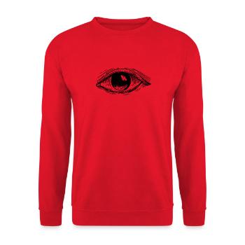 Eye/Eye Logo - Sweat-shirt Unisexe - rouge - Devant - Alina (178cm) & Michal (187cm)