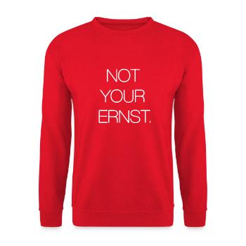 Not Your Ernst - Unisex Pullover - Rot - Vorne - Alina (178cm) & Michal (187cm)