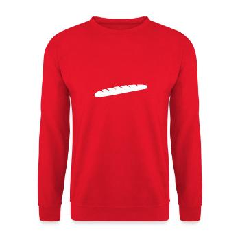 Baguette logo gift - Unisex Sweatshirt - red - Front - Alina (178cm) & Michal (187cm)