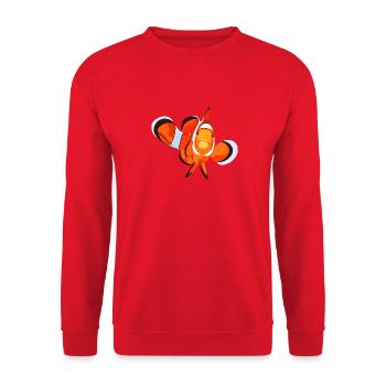 Clownfish Anemone Fish Cool Fish Aquarium - Unisex Sweatshirt - red - Front - Alina (178cm) & Michal (187cm)