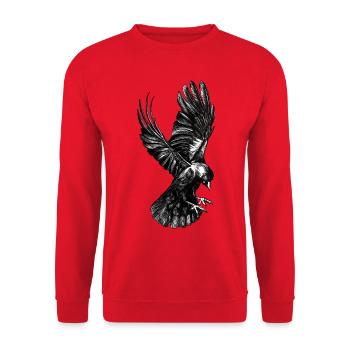Schwarzer Rabe - Unisex Pullover - Rot - Vorne - Alina (178cm) & Michal (187cm)