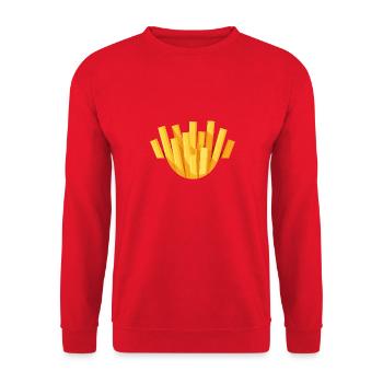 Tüte Pommes Frites Kostümersatz Verkleidung - Unisex Pullover - Rot - Vorne - Alina (178cm) & Michal (187cm)