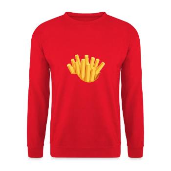 Pommes Frites - Kinder Verkleidung - Unisex Pullover - Rot - Vorne - Alina (178cm) & Michal (187cm)