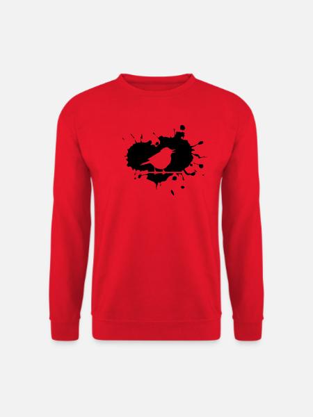 "Dreckspatz" Vogel - Unisex Pullover - Rot