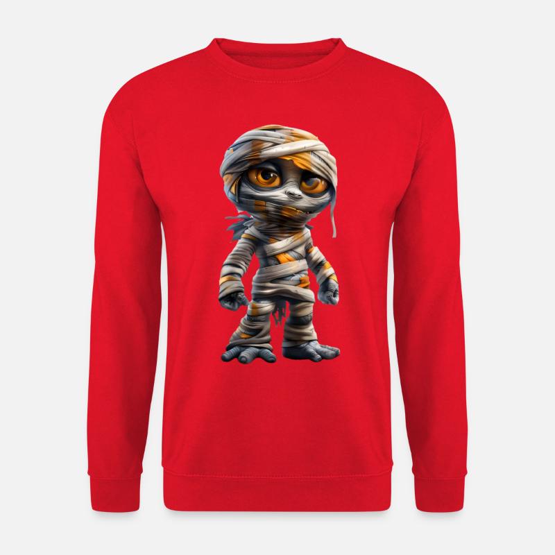Scary Mummy #lovely toons - Unisex Pullover - Rot