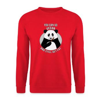 Vous pouvez devenir végétalien tout en grossissant - Sweat-shirt Unisexe - rouge - Devant - Alina (178cm) & Michal (187cm)