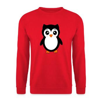 owl black bird bird animals gift - Unisex Sweatshirt - red - Front - Alina (178cm) & Michal (187cm)