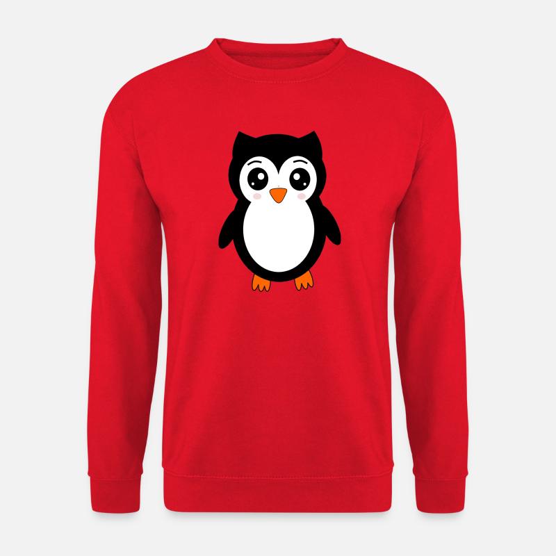Eule schwarz Vogel Vögelchen Tiere Geschenk - Unisex Pullover - Rot