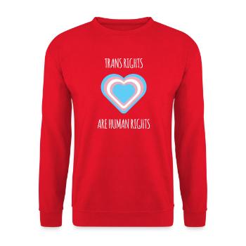 Pride Month - Trans Rights Art Human Rights - Unisex Sweatshirt - red - Front - Alina (178cm) & Michal (187cm)
