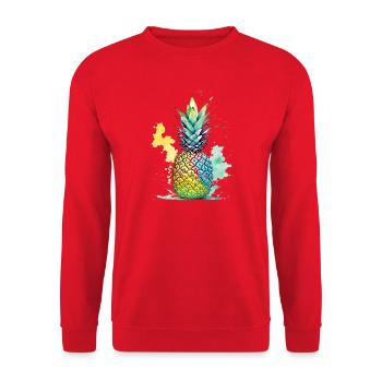 Ananas - Unisex Pullover - Rot - Vorne - Alina (178cm) & Michal (187cm)