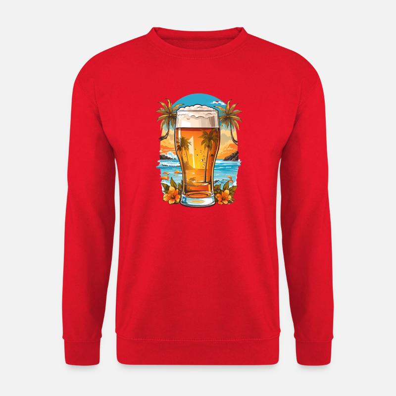 Strand Bier - Unisex Pullover - Rot