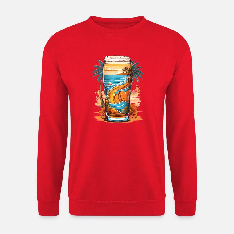 Strand Bier - Unisex Pullover - Rot