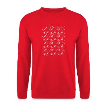 Motif florale pastel - Sweat-shirt Unisexe - rouge - Devant - Alina (178cm) & Michal (187cm)