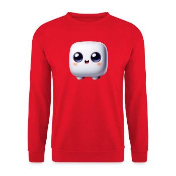 Face du Cube Kawaii – Bloc mignon - Sweat-shirt Unisexe - rouge - Devant - Alina (178cm) & Michal (187cm)