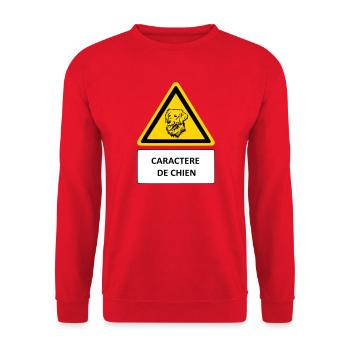 Dog character - Unisex Sweatshirt - red - Front - Alina (178cm) & Michal (187cm)