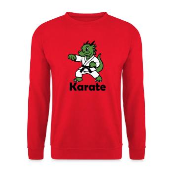 Karate Dragon - Unisex Sweatshirt - red - Front - Alina (178cm) & Michal (187cm)
