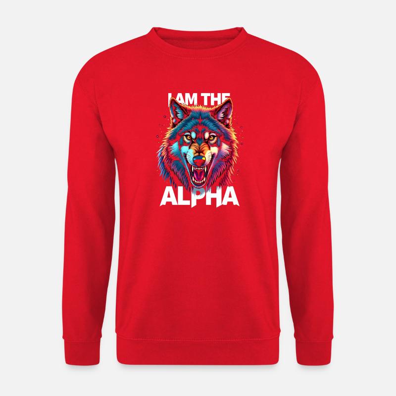 I am the Alpha Wolf - Unisex Pullover - Rot
