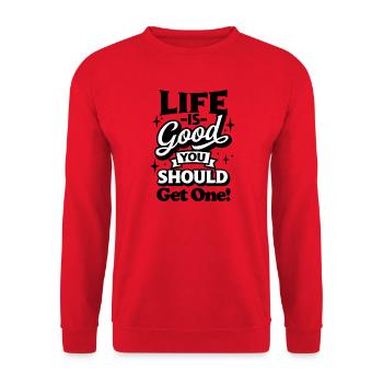 Positive Encouragement Motivational Design - Unisex Sweatshirt - red - Front - Alina (178cm) & Michal (187cm)