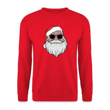 Santa with red sunglasses - Unisex Sweatshirt - red - Front - Alina (178cm) & Michal (187cm)