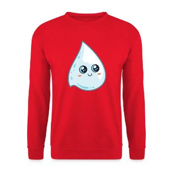 Goutte kawaii lumineuse - Sweat-shirt Unisexe - rouge - Devant - Alina (178cm) & Michal (187cm)