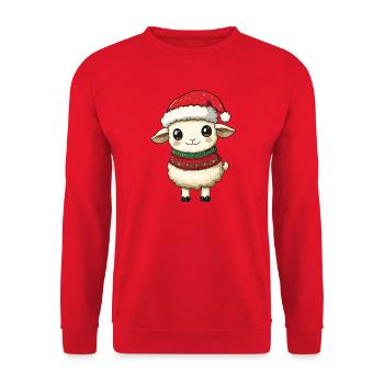 Noël de Noël mouton - Sweat-shirt Unisexe - rouge - Devant - Alina (178cm) & Michal (187cm)
