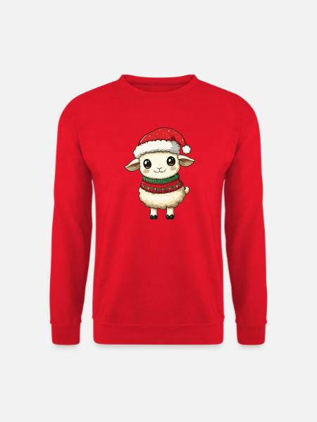 Sheep Christmas Xmas - Unisex Sweatshirt - red
