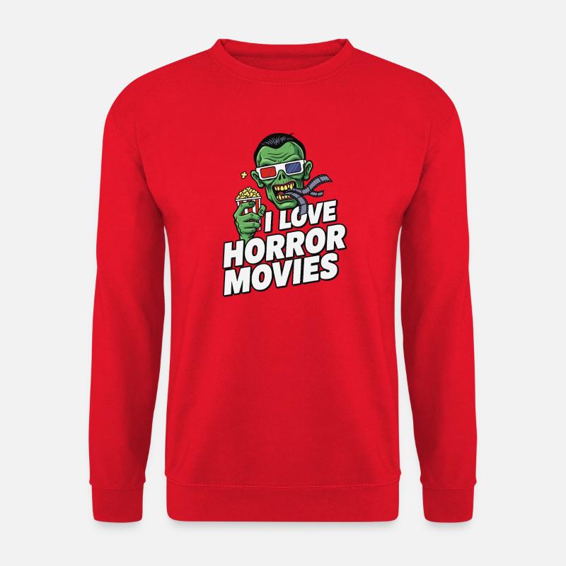 Zombie Filmliebe Pop-Art Horror - Unisex Pullover - Rot