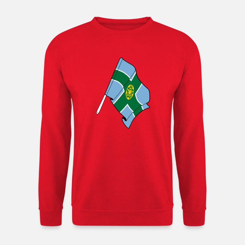 Derbyshire-Flagge - Unisex Pullover - Rot